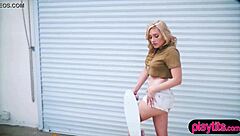 I imagine a blonde and brunette teen 18+ on a dream date, exploring each other's bodies passionately.