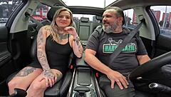 Carol galega debuts in porn with outdoor group blowjob on the street!