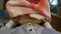 Clamped Babe's Holes Pounded With Toys 😈