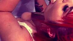 intimate whispers fill the apartment as the shy teen stepdaughter and friend share cheating orgasms