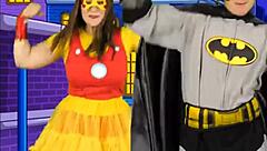 Alyssa from bounce patrol showcases natural tits in clothed setting