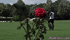 Babe's Ass Banged in Glamorous Outdoor Interracial Group Riding?