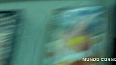 Intense Fucking Young Brunette in Sex Shop