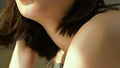 She gives morning blowjob to hot brunette