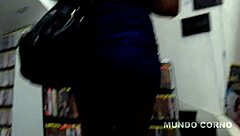 Intense Fucking Young Brunette in Sex Shop