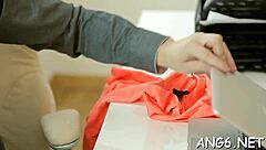 Sultry brunette engineer sucks teen 18+ cock in hardcore doggystyle