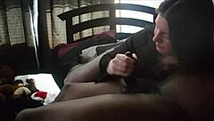 Sexy white milf deepthroats boyfriend's monster cock