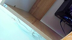 i slide two dildos into my shaved pussy, stretching it wide in this intense pov toy session with big tits bouncing.