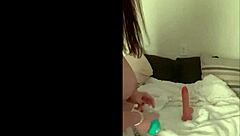 she says, 'watch this hot milf ride her dildo at home'