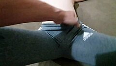 after workout i undress redhead wife fuck shaved pussy fill with cum