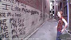 Hot College Exhibitionist Naked In Public