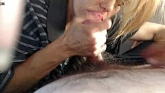 Mom and son sneaking a blowjob from a prostitute in public outdoors