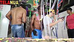 After the carnival ball, the wild fucking erupts in public with hardcore sex and lots of putaria. Brazilian outdoor party turns intense.