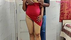 Busty Girlfriend Fucked Standing in Pinky Room