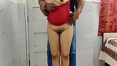 Busty Girlfriend Fucked Standing in Pinky Room