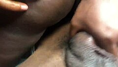 Blonde teen 18+ feels intense pleasure from big black cock blowjob with monster cock