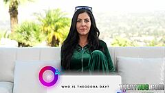 Watch Theodora Day drip as Nathan Bronson rips her clothes off.