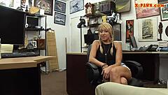 Small tits babe gets hardcore blowjob and screwing at pawnshop hidden cam.