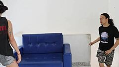 Latina slut fucks cousin bent over