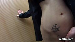 Adorable European Amateur Rips Clothes for Striptease Blowjob in Mall POV!