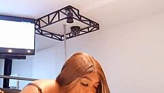 My stepsister's so horny, she gaggs on my dick and gets a creampie in her pussy.