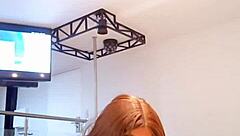 My stepsister's so horny, she gaggs on my dick and gets a creampie in her pussy.