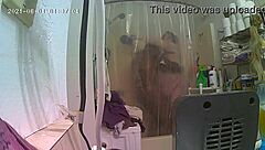 Passionate interracial bathing with Jylynn in shower