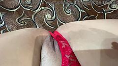 I jerked off and came on my red panties, feeling so wet and excited