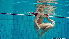 Nina Mohnatka smokes hotly by the pool!