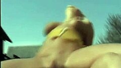 Petite teen enjoys outdoor activity