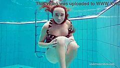 Nina Mohnatka smokes hotly by the pool!