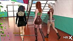 Having lunch with a pretty girl in game story 8