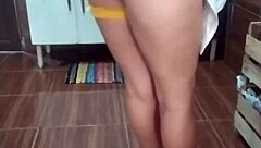 Sexy amateurs engage in lingerie fetish sex