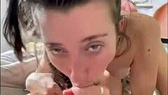 Watch me deepthroat my stepbrother's cock!