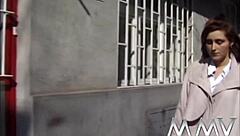 Horny brunette fucks in retro movie?