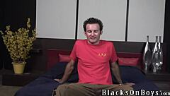 Lusty white guy craves more black cocks in naughty gay scene.