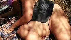 Devska says, Watch me fuck myself with this big dildo outdoors.