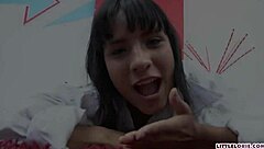 Little Lorie Intensely Rubs Tight Pussy With Small 18+ Boobs