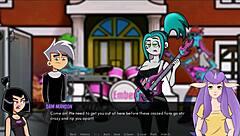 Cartoon nurse gets a surprise cumshot in front of her patients
