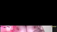 watching big juicy tits bounce on webcam, teasing with every move, inviting closer look at those boobs