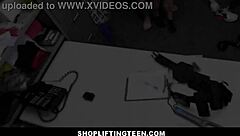 Skinny Brunette Shoplifter Nadia Noja Bangs Officer to Avoid Cops!