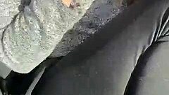 mia teases in car outdoors