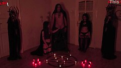 The magic of Halloween: A witch's candle lights on its own