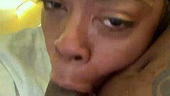 Ebony amateurs suck big black cock deepthroat style 😈