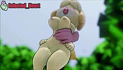 Isabelle used as fleshlight in cartoon creampie scene