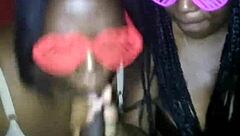 Bbw Skinny Thot Deepthroats Monster Bbc Double Blowjob Cum