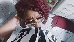 Eating hot wife out: Black teen gets her pussy filled