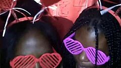 Bbw Skinny Thot Deepthroats Monster Bbc Double Blowjob Cum