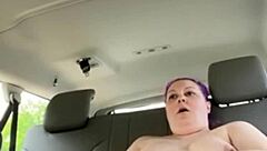 i was usin a vibrator and finger fuckin laina marie in the truck outdoors, her big tits bouncin and shaved pussy gettin wet