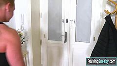 angel screams as dude pounds her doggystyle with monster cock!